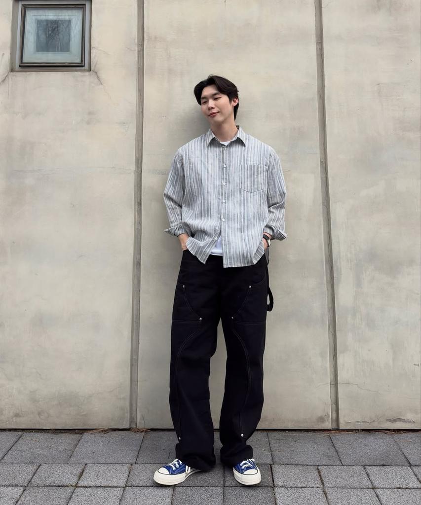BILLIANT Striped Linen Shirt_Red