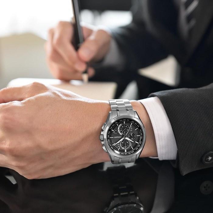 [CITIZEN] Attesa AT8040-57E Eco-Drive Радиочасы (Серебряный)