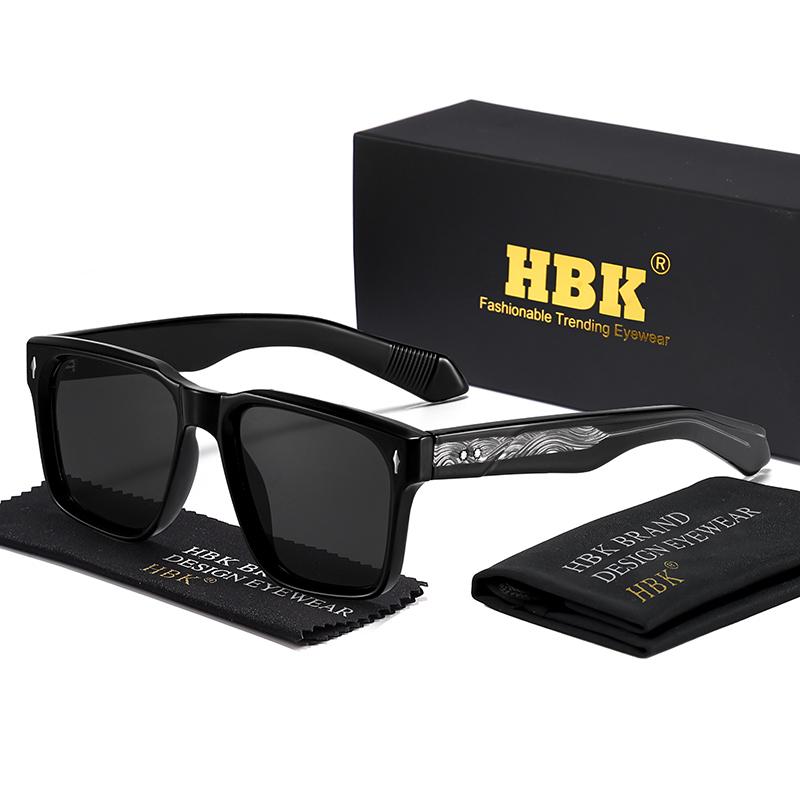 HBK Новые Ретро Мужские Солнцезащитные Очки Бренд Большая Квадратная Рамка Солнечные Очки Женские Для Улицы Путешествий Пляжа Очки UV400