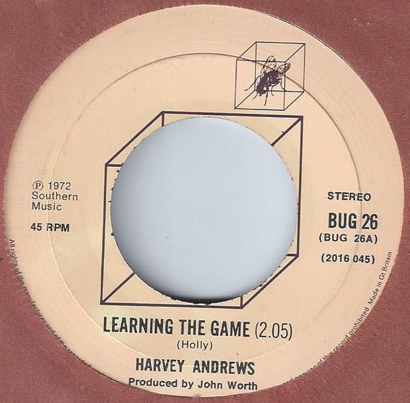 Пластинка 7 дюймов HARVEY ANDREWS - Learning The Game BUG26 Cube Records 1972 UK Поп Б/у