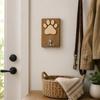 Personalized Dog Lead Holder Wooden Paw Print Hanger Unique Dog Paw Wall Hook  Entryway