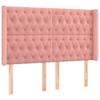 LED Headboard Pink 147x16x118 128 cm Velvet