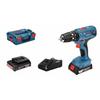 GSB 18V- 21 Impact Drill + 2 2.0Ah Batteries + GAL 1820 Charger - 06019H1109