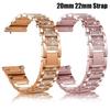 20mm 22mm Women Diamond Strap For Huawei Xiaomi Samsung Galaxy Watch 4 3 Classic Band 46mm 42mm 41/45mm Active 2 40mm 44mm Bracelet Metal Belt