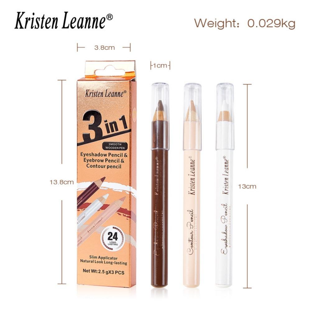 Kristen Leanne Repair Concealer Eyeliner 3 набора из 3 наборов водостойкого карандаша для бровей