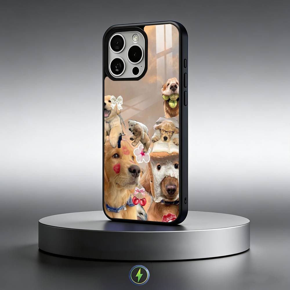 Милый Чехол для Телефона с Лабрадором Для iPhone17,16,15,14,13,12,11 Plus,Pro Max Магнитный Для Magsafe Беспроводной Зарядки