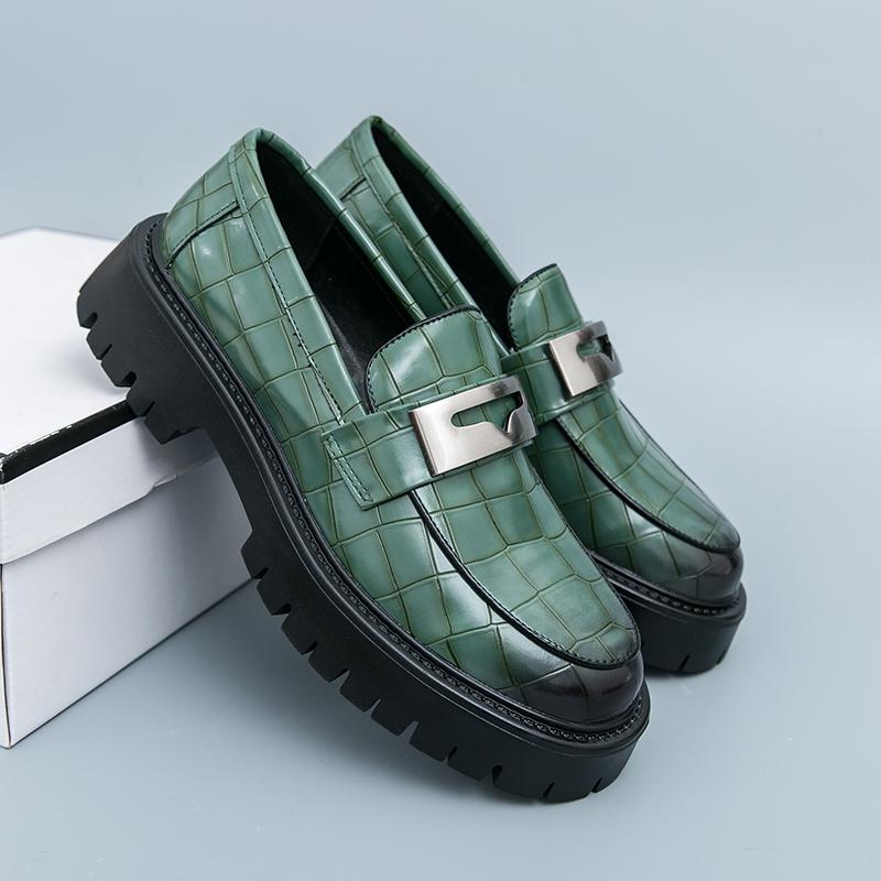 Fashion Size 38-46 Classic Men Loafers Luxurious Comfortable Thick Soled Fashionable Big Toe Leather Shoes Men Business Social Shoes