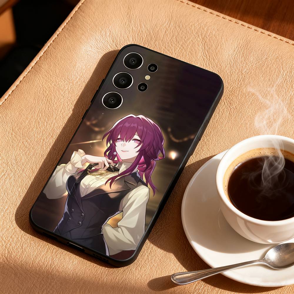 Чехол для телефона Honkai Star Rail Игра Кафка Для Samsung S26, S25, 24, 23, 22, 30, 21, 10, 9, Ultra, Plus, Lite, Черный Мягкий Чехол