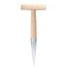 Garden Soil Dibber Hand Held T Shape Planting Seedling Planter with Wooden Handle