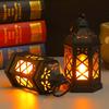 Non-Toxic Retro Desktop Lamp Atmosphere Decoration Dollhouse Toy Hexagonal Wind Lamp Candle Lamp Led Wind Lamps Portable Small Horse Lamps