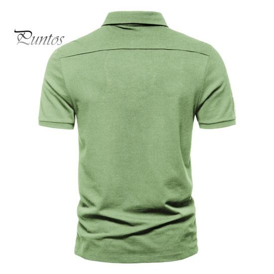 Летний мужской топ с отложным воротником и коротким рукавом, приталенный значок с буквенным принтом, лоскутная пуговица, сплошной цвет, повседневная, повседневная, официальная рубашка в деловом стиле