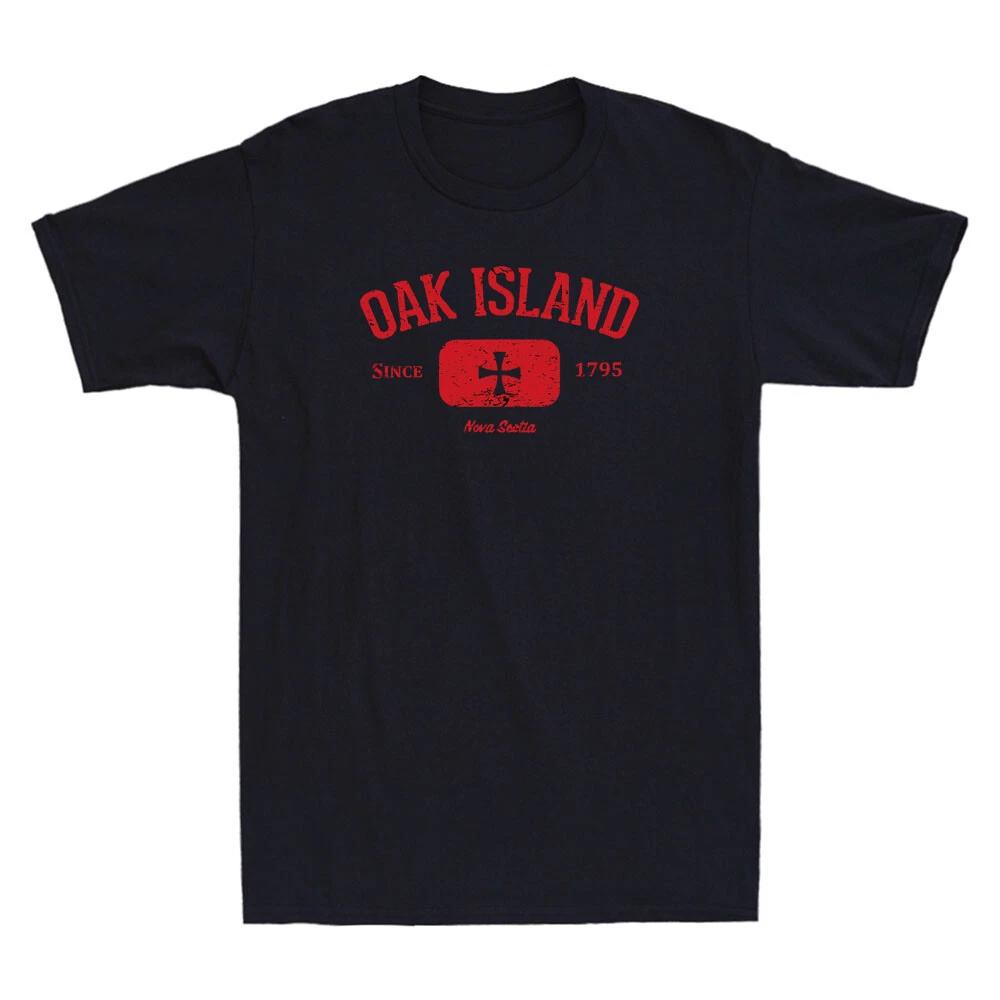 Oak Island Nova Scotia Knights Templar Cross Vintage Men's Short Sleeve T-Shirt