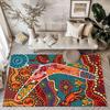 Aboriginal Art Dreamtime Floor Mats for Living Room, Bedroom and Room Decoration Are Suitable for Gifts.