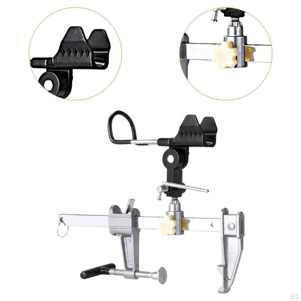 Boat Rod Rest Fishing Holder Adjustable Practical Lightweight Clamp On Type Bridge Railing
