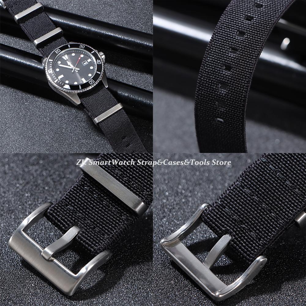 Нейлоновый ремешок для часов 18 мм 20 мм 22 мм для Omega Military Sports Тканевые ремешки Эластичный плетеный браслет высокой плотности для Seiko