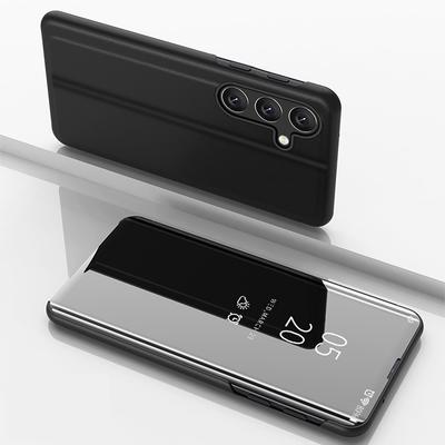 Защитный чехол-книжка Clear View для Samsung Galaxy S24 FE - черный