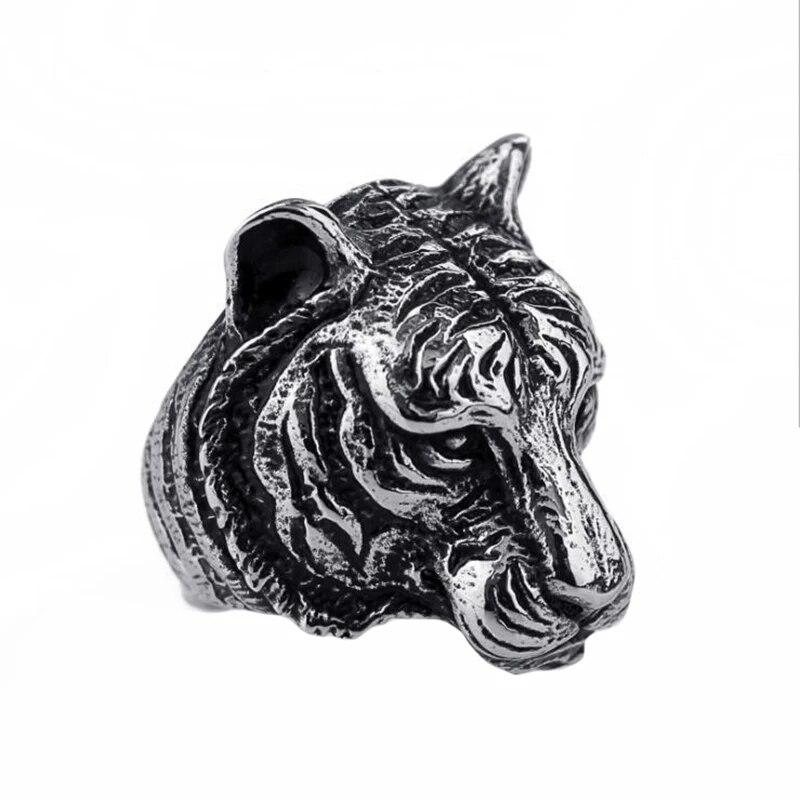 Ретро Мода Тотем Крест Животное Орел Личность Единорог Кольца