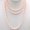 Trendy New Accessory Crafts Parts 8mm Pink Ocean Shell Pearls Necklace 50''Girls Women Gifts Ornament Jewelry Making