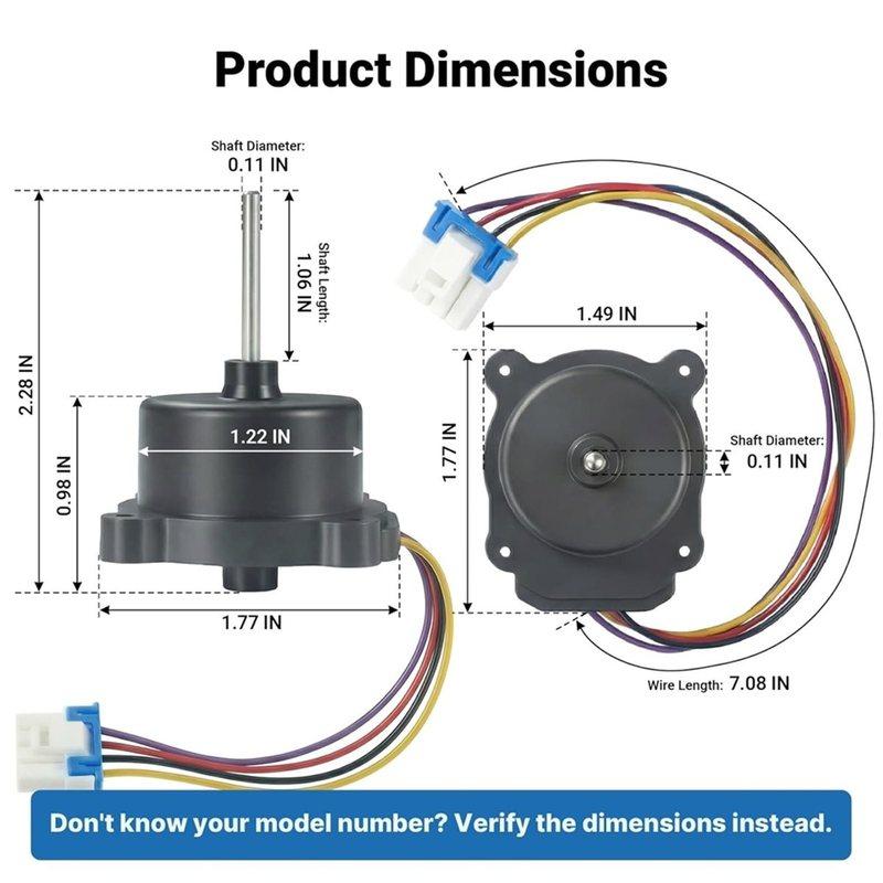 Upgraded EAU65058502 EAU64843805 Refrigerator Condenser Fan Motor (4-Pin DC 12V) - for Refrigerator Fan Motor Replace