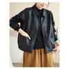 Loose Casual Leather Jacket Short Lapel Korean Style Versatile Motorcycle