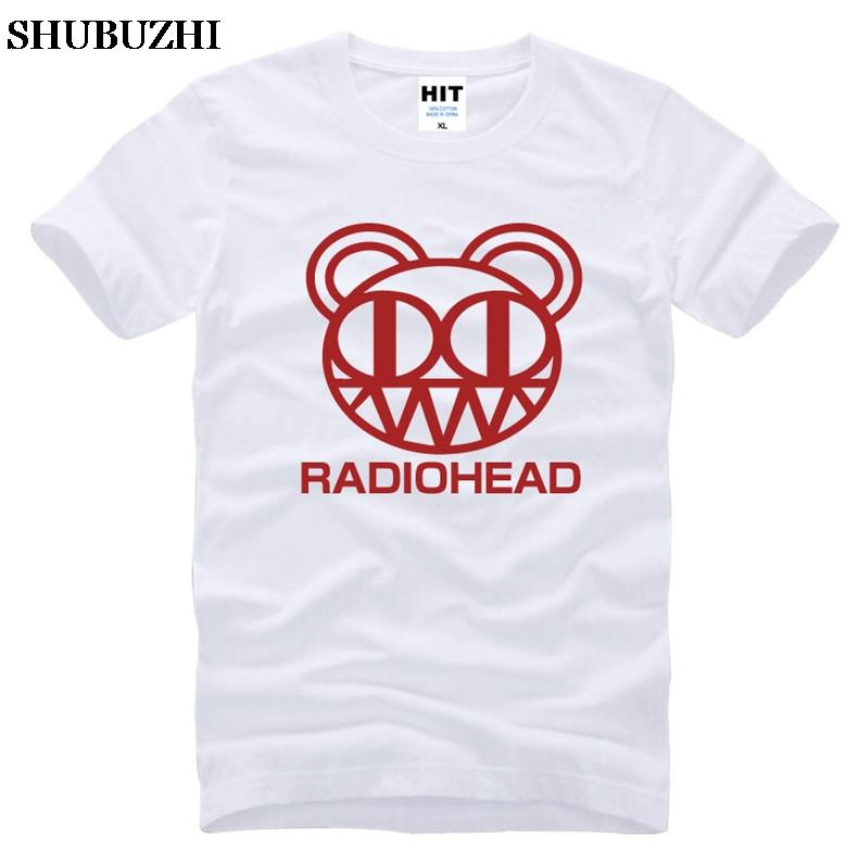 New Arrival Radiohead Men T Shirt Short Sleeve Cotton Cool Punk Alternative Rock Radiohead Logo Tshirt Top Tees