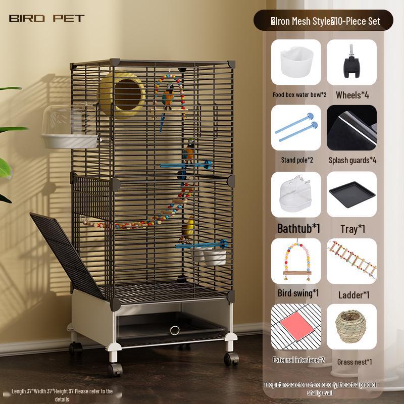 Роскошная большая клетка для птиц для какариков, волнистых попугайчиков, попугаев с гнездовым ящиком