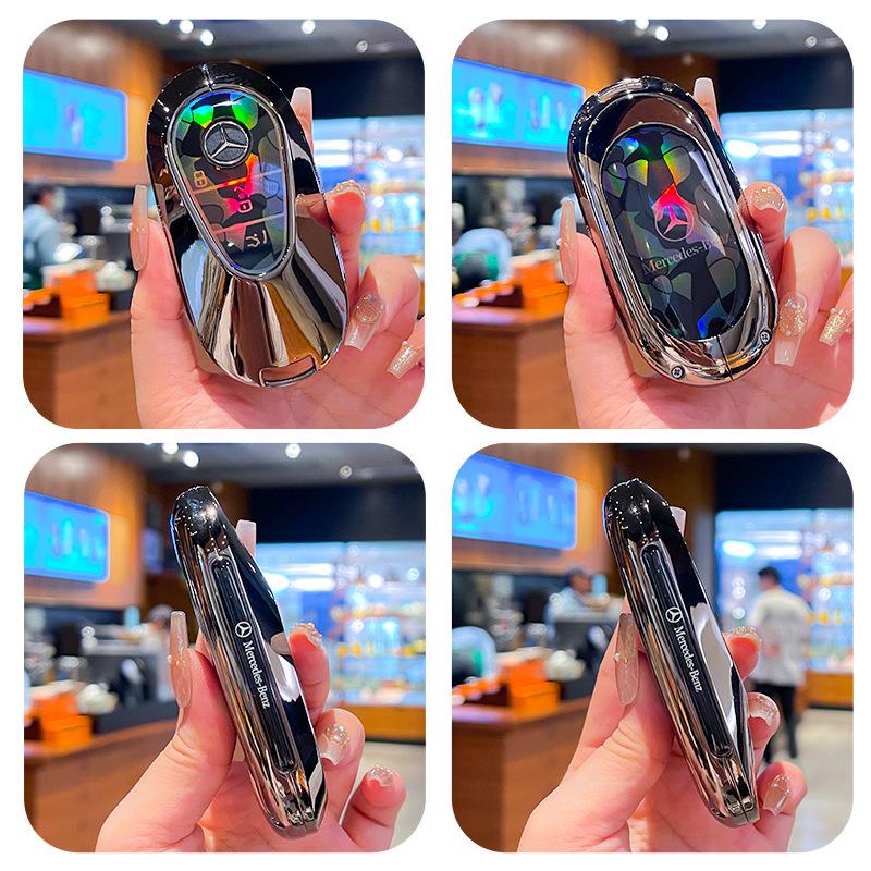 Чехол для ключа Mercedes-Benz для E-класса, C-класса, S-класса, GLB, GLC, GLE, GLA - Подходит для E300L, C260L, A200L