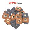30 Sew On Clothing Patches PU Leather Badges Patch Labels Inner 8mm Metal Brass Eyelets Grommets Patch DIY Knit Sewing Applique