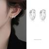 Серьги-кольца из серебра 925 пробы Простые Элегантные Сексуальные Ювелирные изделия Подарок для женщин Модные Аксессуары