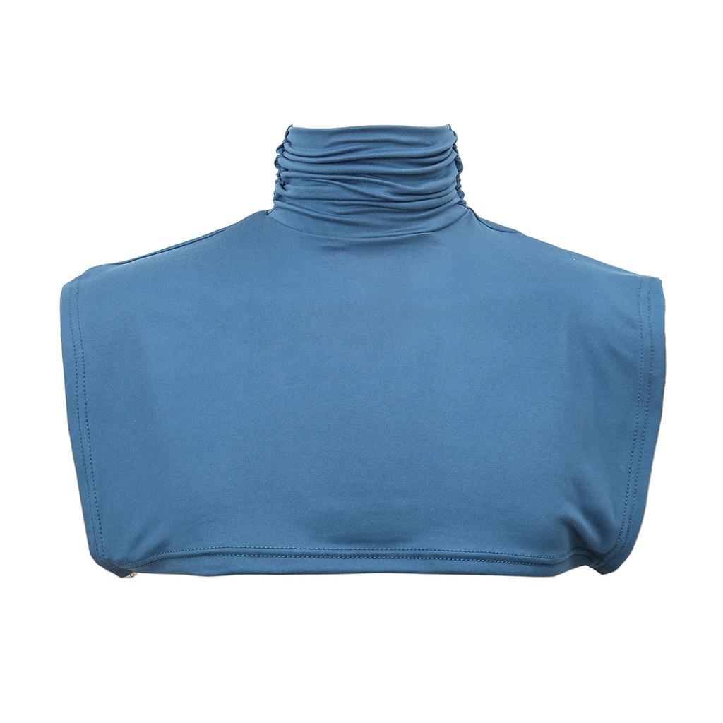 New Womens Muslim Modal Fake False Collar Islamic Hijab Extensions Turtleneck High Neck Cover Warmer Bright Solid Color Half Top
