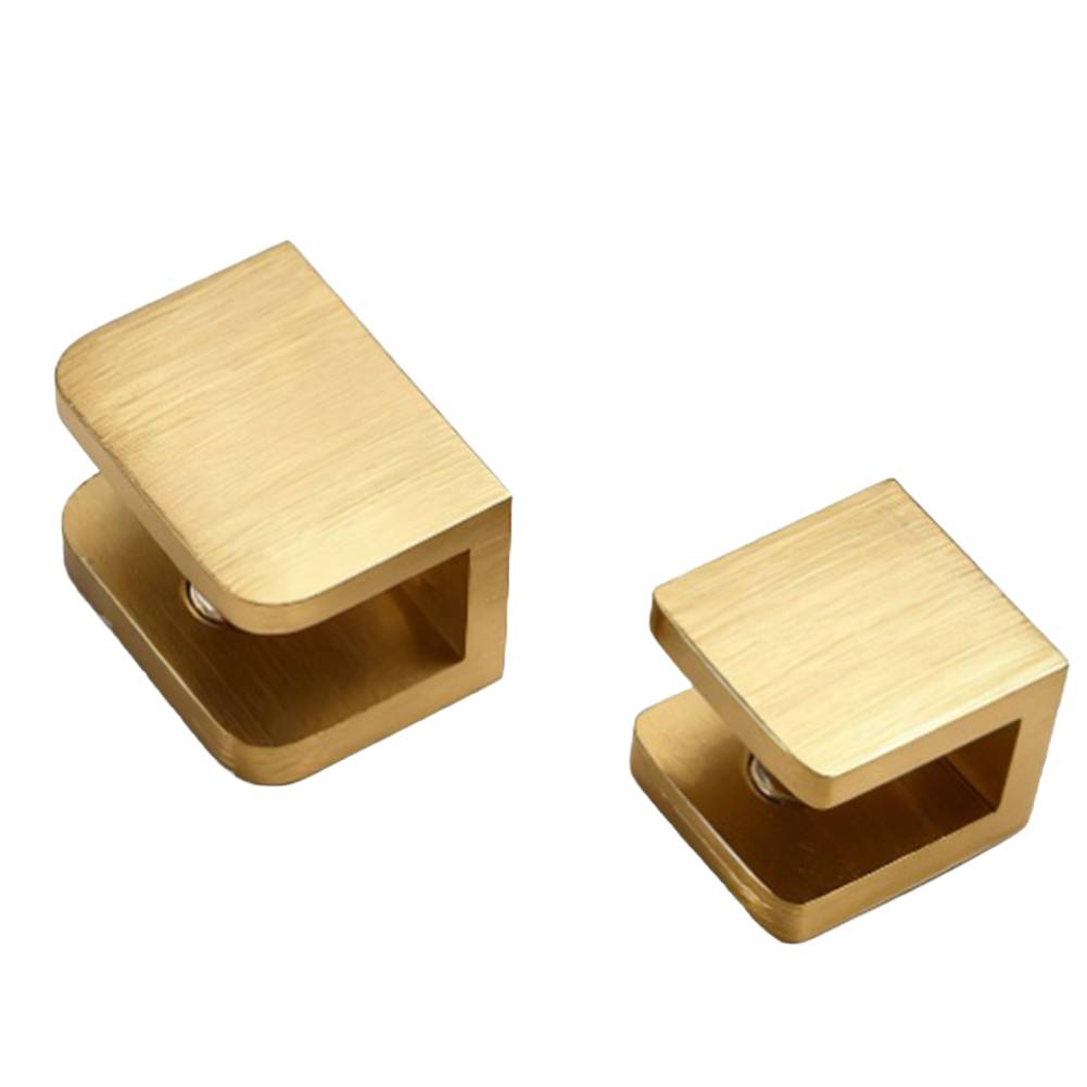 Латунный зажим для стекла Подходит для полок в ванной, винных шкафов и стеклянных перегородок Надежный и устойчивый кронштейн для крепления стекла
