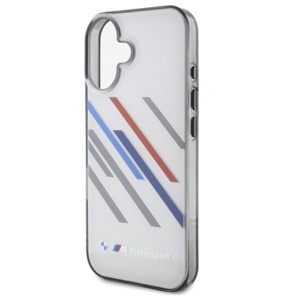 BMW BMHCP16S23HTRAG iPhone 16 6.1" gray/gray hardcase Motorsport IML Random Stripes
