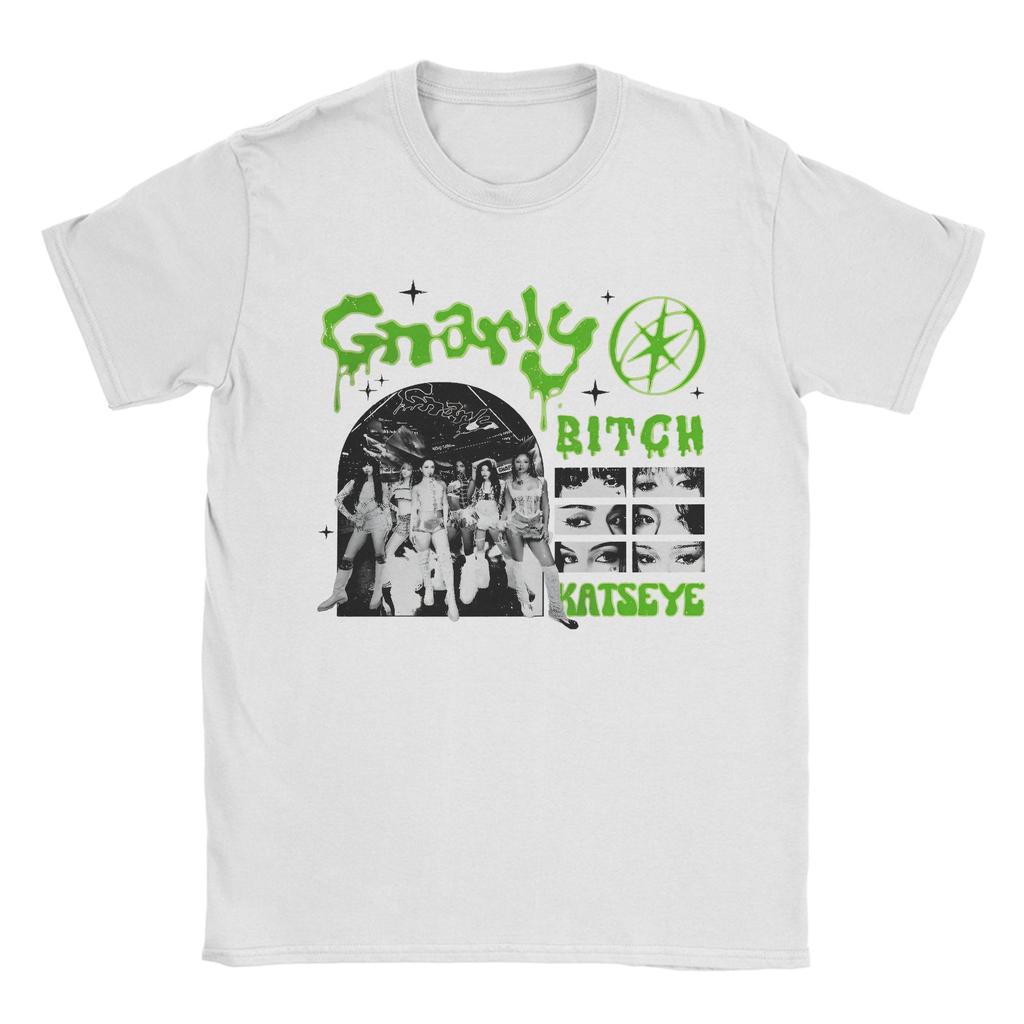 Novelty Katseye Kpop Idol TShirts Unisex Unisex Crew Neck Cotton T Shirt Beautiful Chaos Album Short Sleeve Tees Gift Idea Tops