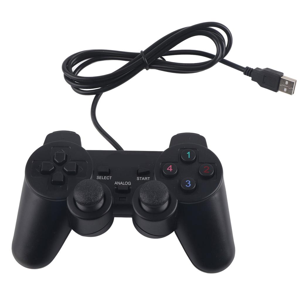 Computer Game Controller Wired USB Gamepad with Dual‑Vibration For PC Laptop Joystick