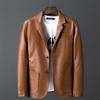 Personalized Jacket Leather Coat Korean Style Slim Leather Suit Handsome Men's Leather Jacket Trendy Men's Suit Clothes