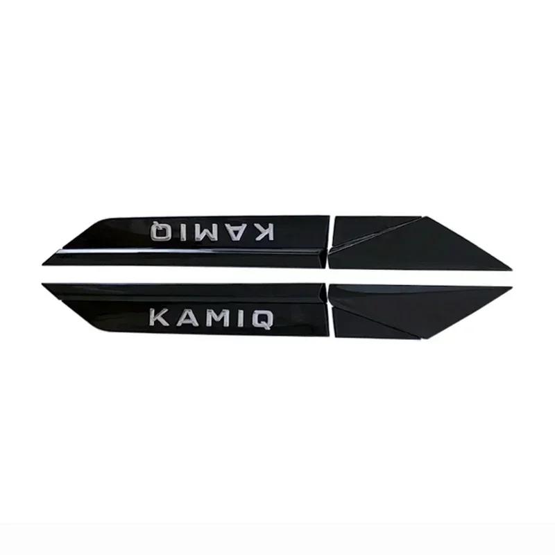 WUM1 4pcs ABS Car Styling Fender Stickers Badge for SKODA SUPERB KODIAQ KAMIQ KAROQ Auto Side Emblem Decals Decoration
