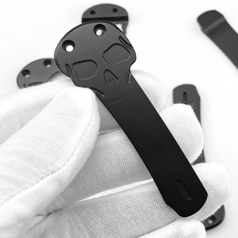 1 шт. Высококачественный титановый сплав карманный нож задняя клипса складные ножи ножны поясные зажимы зажим DIY аксессуары ЧАСТИ