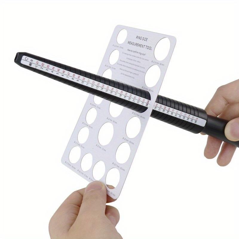 1pc Ring Sizing Card - European & US Size Conversion Chart with Measurement Circumference Guide, Durable Cardboard Jewelry Making Tool