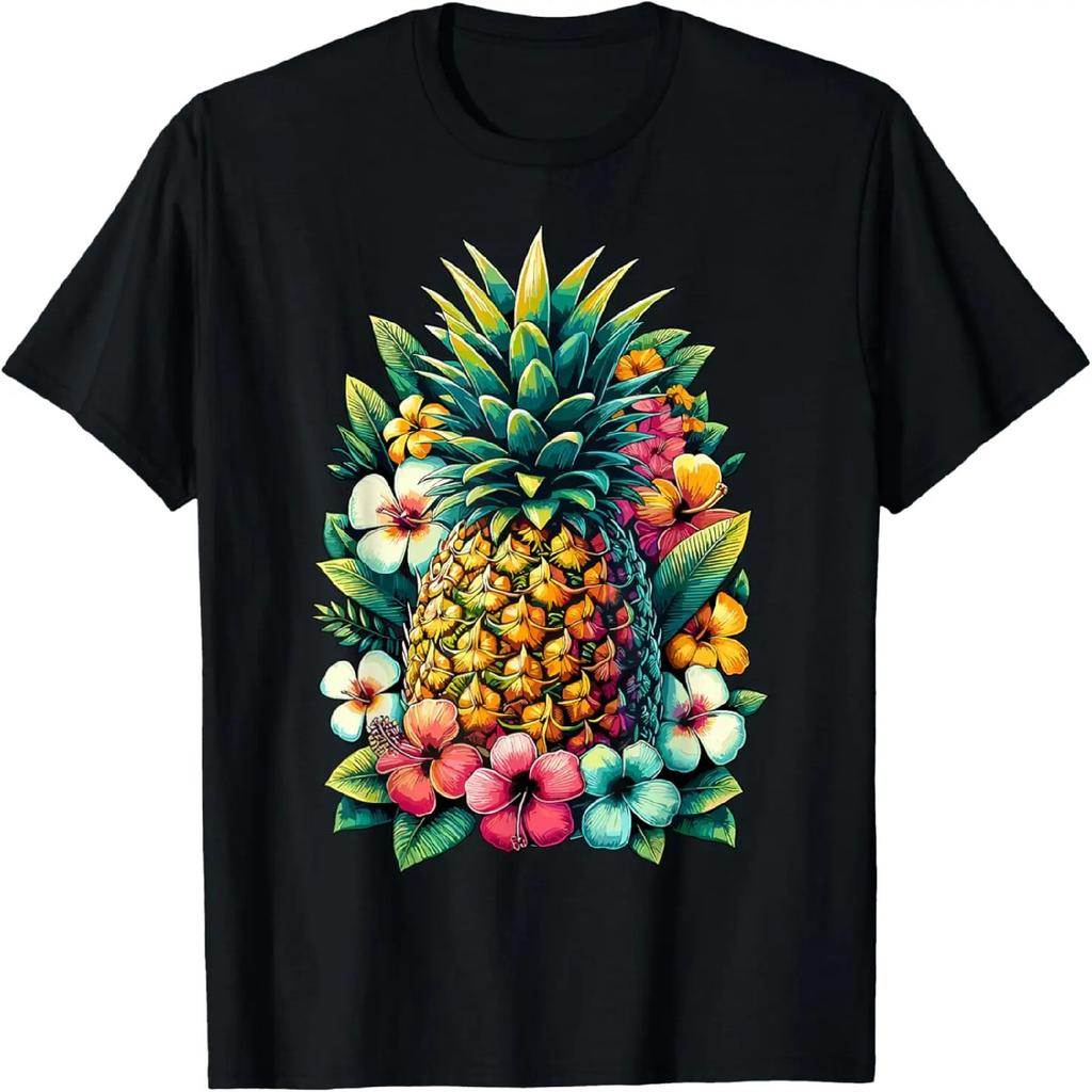 Pineapple Flowers Aloha Hawaii Pineapple T-Shirt