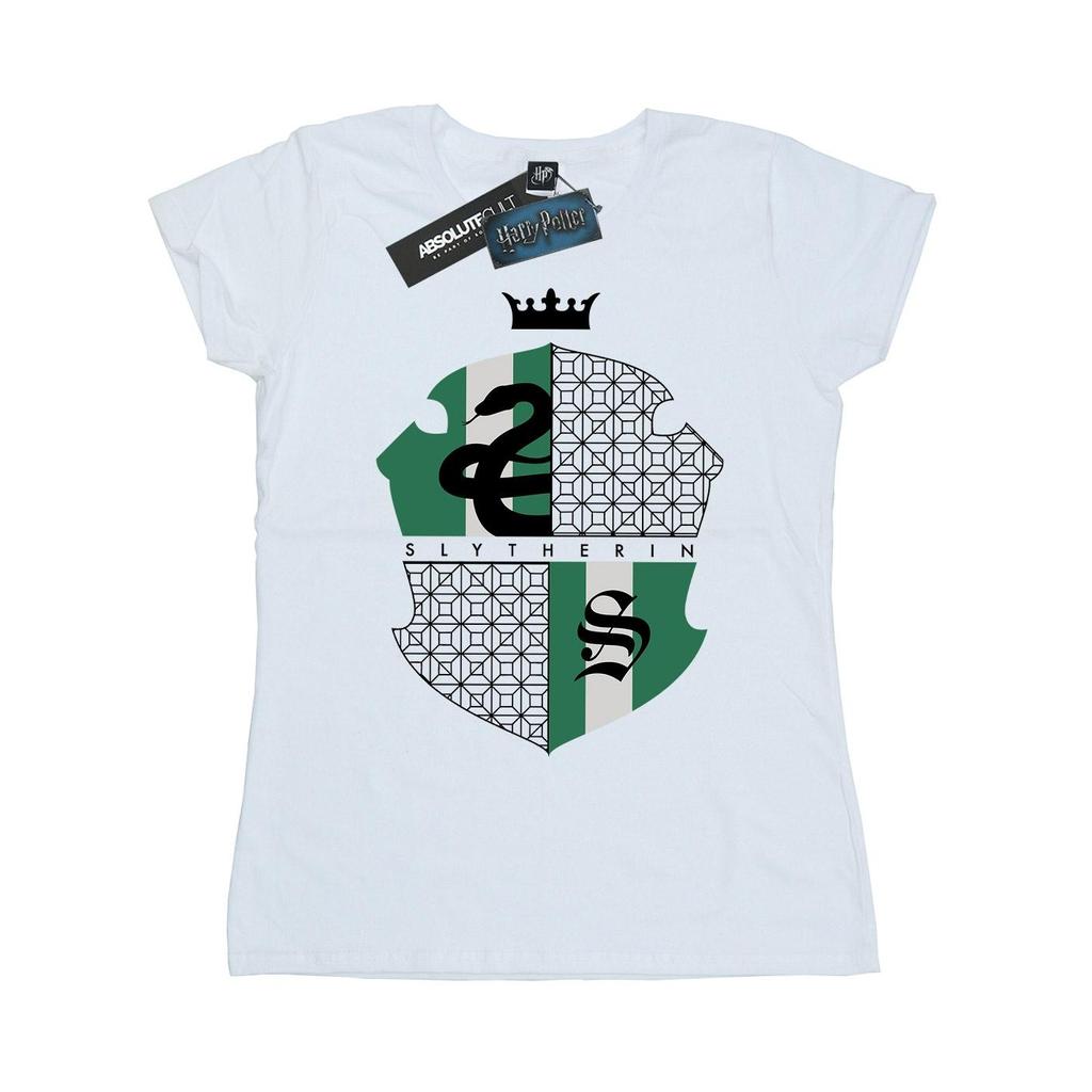 Harry Potter Womens/Ladies Slytherin Shield Cotton T-Shirt