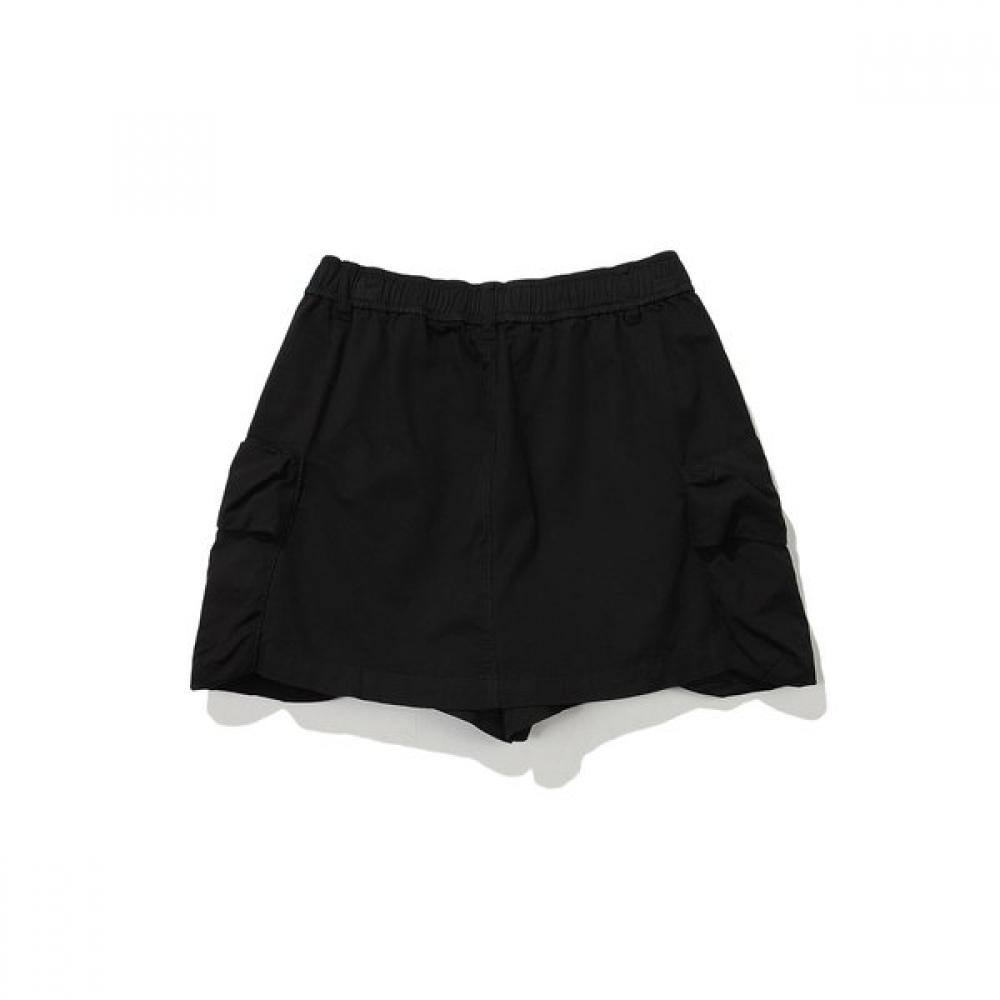 [24ss] Women Skirt Pocket Half Pants  Black 