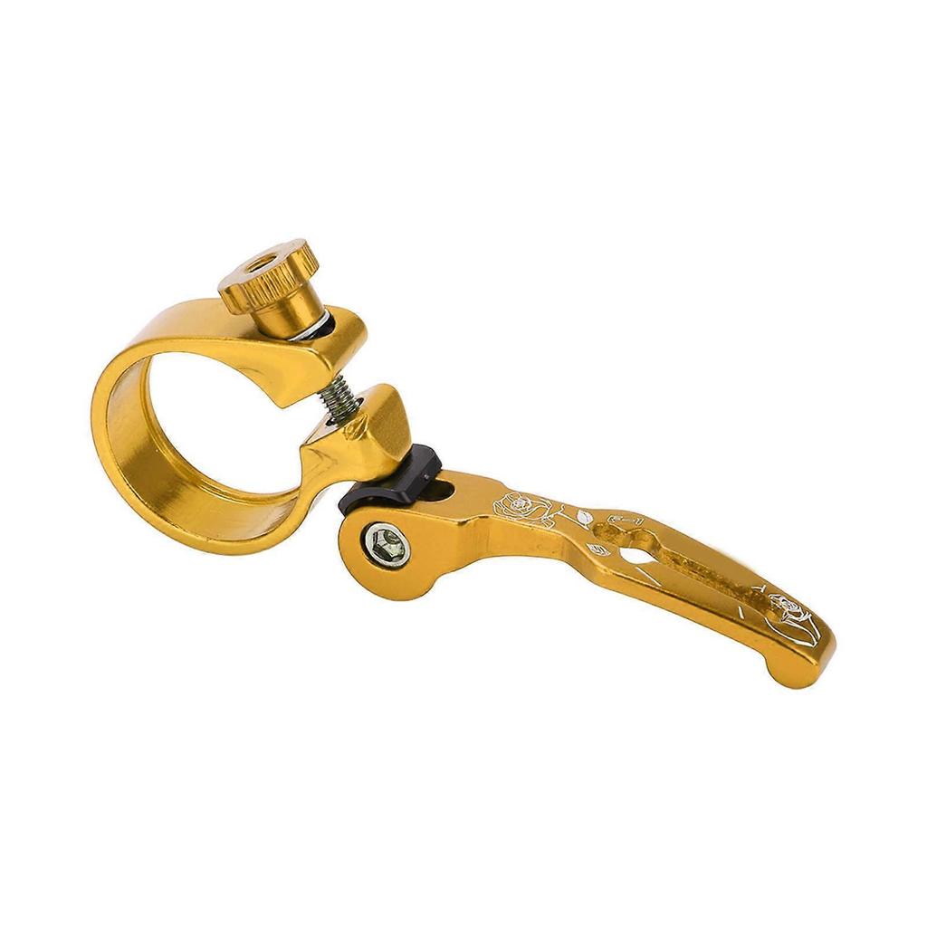 VIARON Bicycle Quick Release Seatpost Clamp Aluminum Alloy 34.9MM Seat Clamp for MTB Bike Road Bike Casual BikeGold