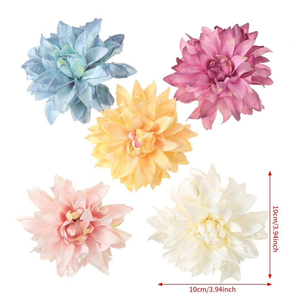 Fake Flowers Floral Hair Clips Large Size Handmade DIY Flowers Girl Hair Accessories