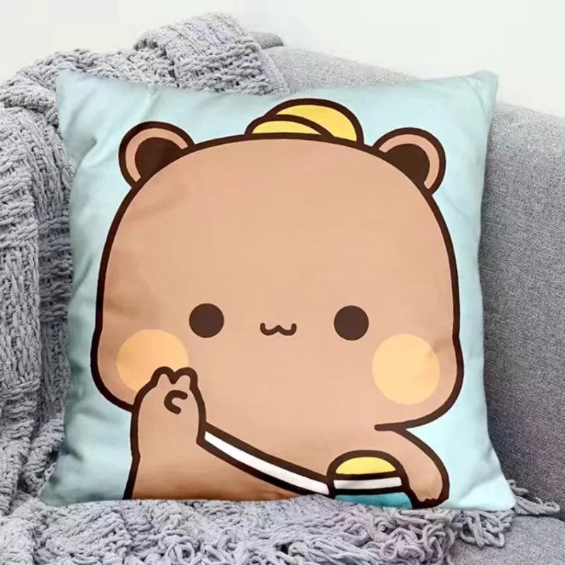 Милая декоративная подушка Yier Panda Бубу Дуду Мультяшные квадратные подушки Каваи Аниме Мягкая подушка для поясницы дивана Автомобиль Дом Спальня Декор