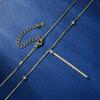 Anziw 40.5mm Long Bar Necklace 925 Silver D Color Moissanite Pendant Necklace for Women Fine Jewelry 2026 Trend Valentine Gifts