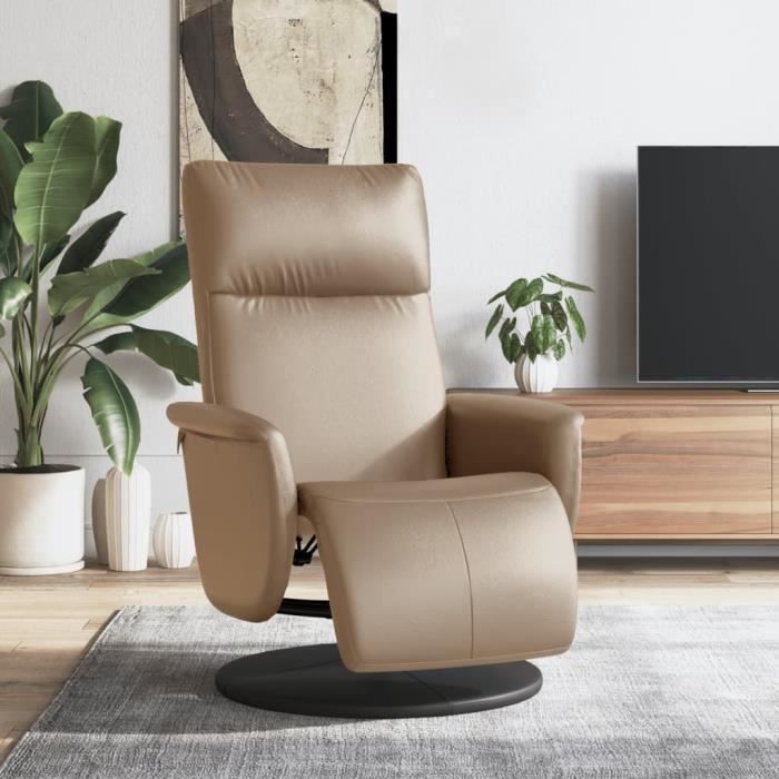 VidaXL Fauteuil inclinable avec repose-pieds cappuccino similicuir 356548