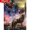DIY алмазная живопись волк полная квадратная круглая алмазная вышивка комплект животных мозаика украшение дома настенное искусство