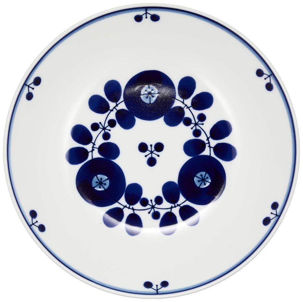 Hakusan Porcelain Free Dish Blue Bloom Bouquet 20 X 4 Cm Hasami Ware Made In Japan Approx.