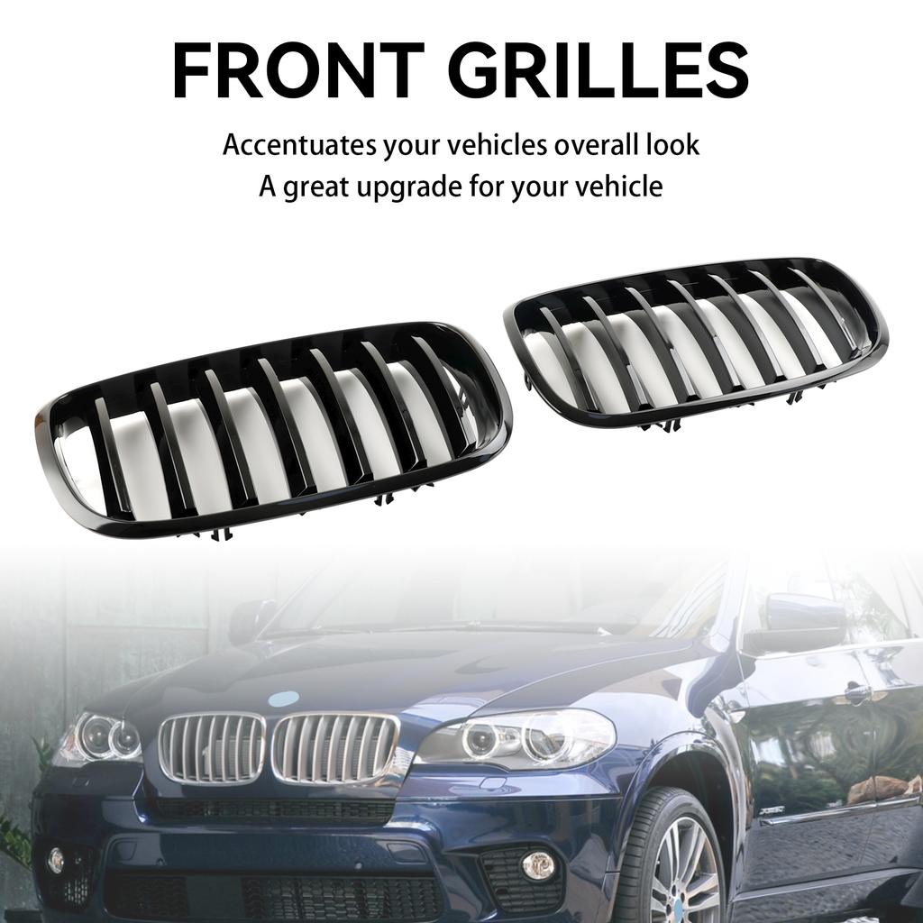 Передний бампер решетка радиатора решетка подходит для BMW X5 E70 X6 E71 2007-2013 глянцевый черный