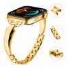For Huawei Watch Fit 3 Watch Band Metal Wrist Bracelet with Rhinestone D-Shape Connector